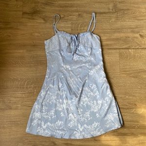 Satin Blue Mini Dress